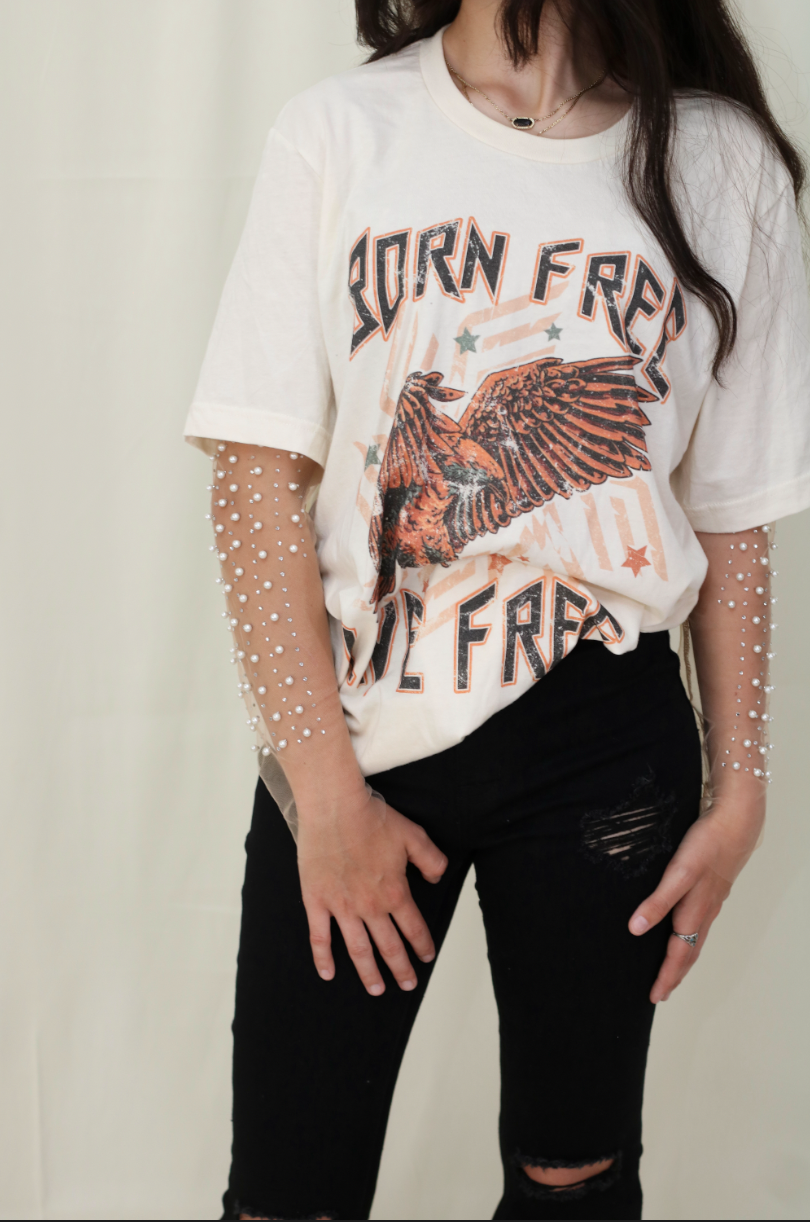 Pearl Mesh Top